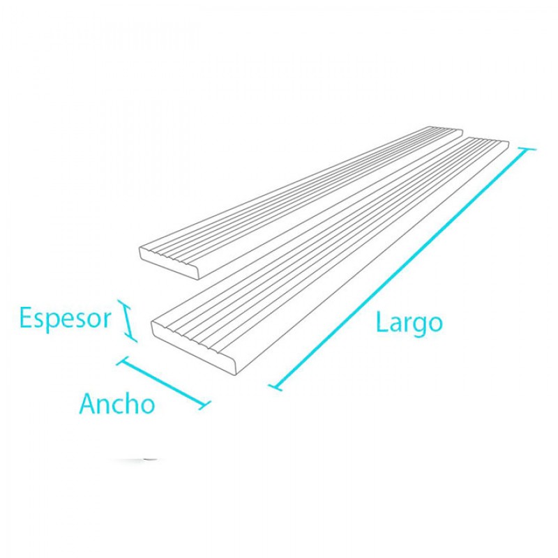 Passera polietilè amb tauló estriat